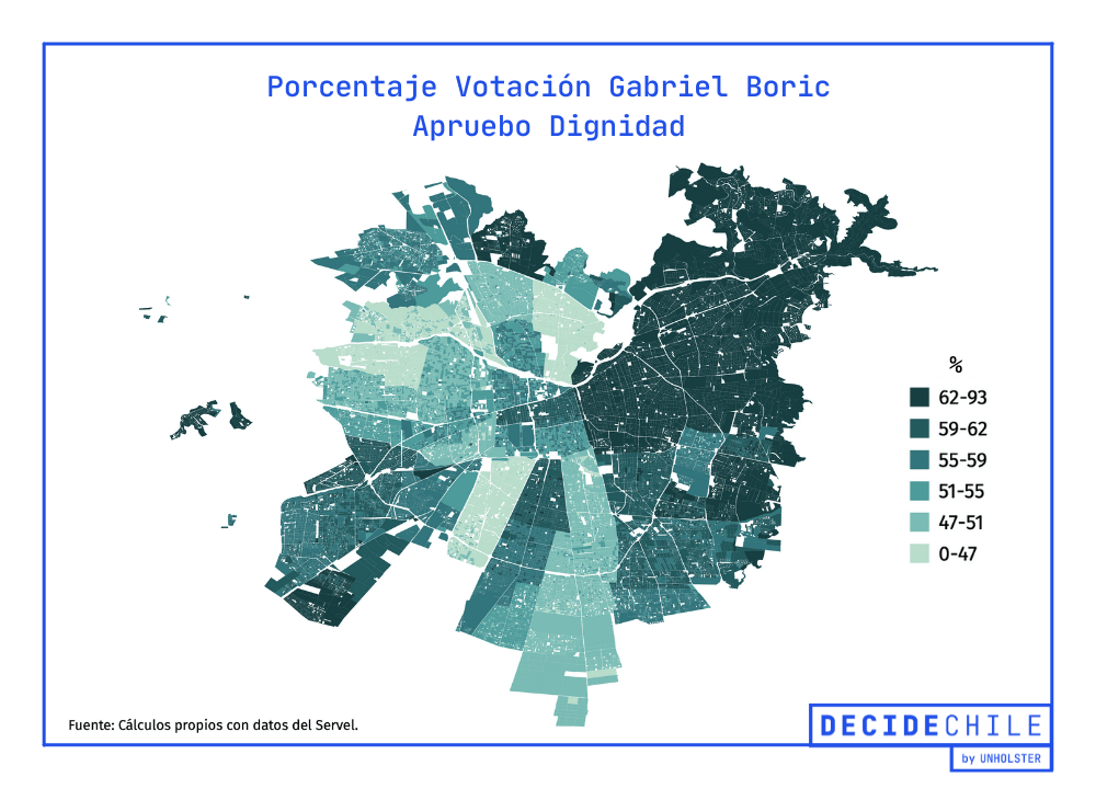 Votos Mapa RM - Boric